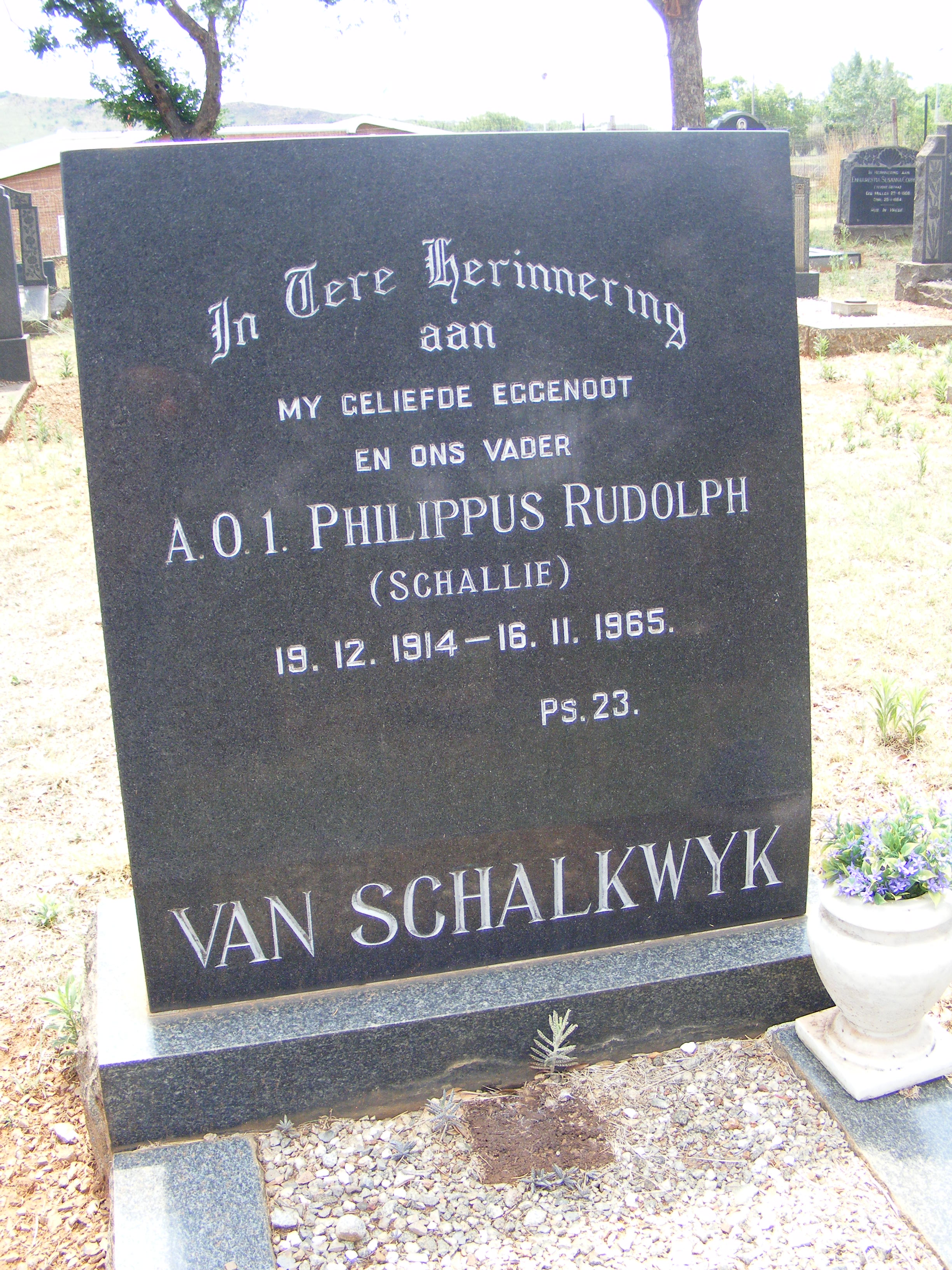 Photo from /search/photos/South Africa/Gauteng/THABA TSHWANE (NEW) MILITARY CEMETERY/VAN SCHALKWYK PR(483).JPG
